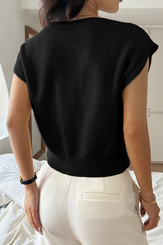 Off-Shoulder Floral Accent Sweater