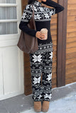 Cozy Patterned Pants Set