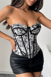 Strapless Floral Bustier Top