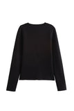 Button-Accent V-Neck Cardigan