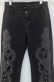 Flare Jeans with Floral Detail
