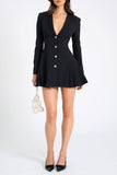 Button-Down Casual Blazer Dress