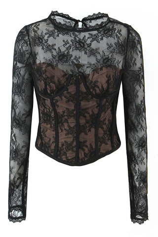 Lace Long-Sleeve T-Shirt
