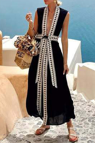 Geometric Pattern Casual Dress