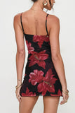 Floral Print Spaghetti Strap Dress