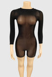 Long-Sleeve Sheer Romper
