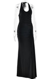 Elegant Halter Evening Gown