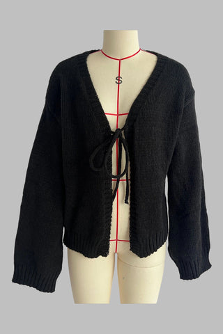 Casual Tie-Front Cardigan
