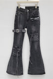 Utility Pocket Flare Jeans