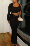 Cutout Maxi Evening Dress