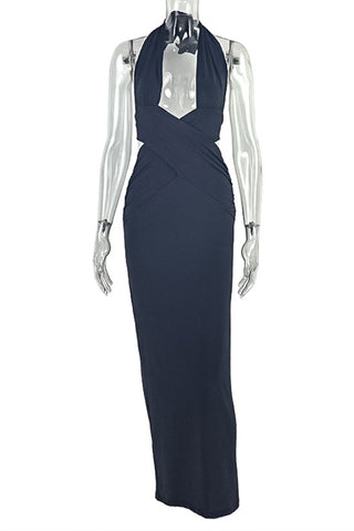 Halter-Neck Maxi Dress