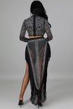 Fringe and Beaded Skirt Set
