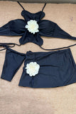 Floral Embellished Bikini Set