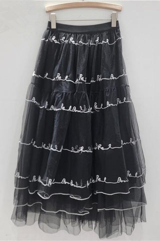 Tiered Midi Skirt