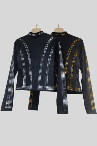 Rhinestone Long Sleeve Blouse