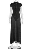 Button-Down Casual Maxi Dress