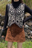 Intricate Floral Crochet Vest