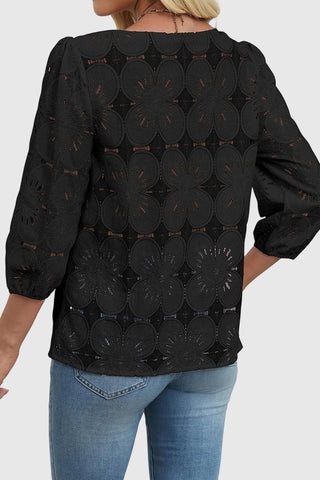 Floral Eyelet Blouse