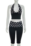 Halter Polka Dot Pants Set