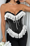 Lace-Trimmed Bustier Tank