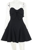 Strapless Bow Casual Dress
