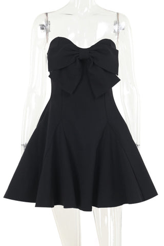 Strapless Bow Casual Dress