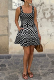 Geometric Patterned Casual Dress