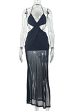 Strappy Cutout Evening Dress