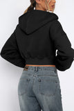 Cropped Zip-Up Hoodie
