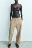 Strapless Metallic Camisole Top