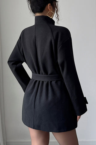 Belted Button-Up Coat