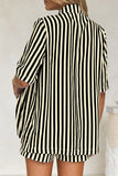 Striped Buttoned Short Set