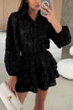 Lace Blouse & Shorts Set