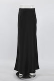 High-Waist Solid Maxi Skirt