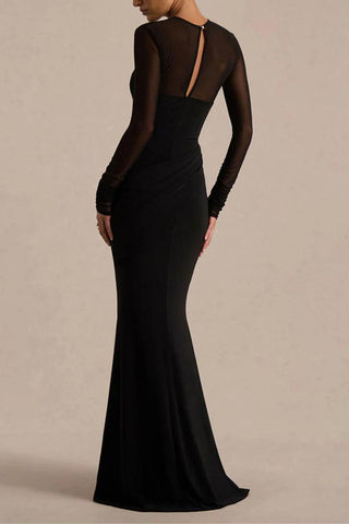 Elegant Long Sleeve Evening Dress