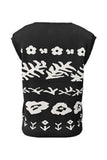 Floral Button-Front Sweater Vest