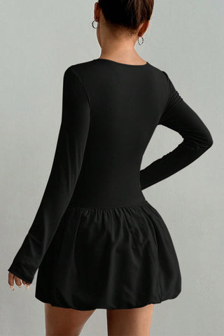 Long-Sleeve Skater Dress
