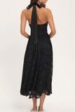 Lace A-Line Midi Dress