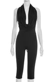 Draped Halter Jumpsuit