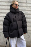 Versatile Puffer Jacket with High Collar