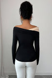 Off-Shoulder Ruched T-Shirt