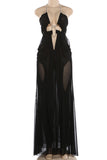 Elegant Cut-Out Evening Gown