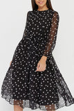Polka Dot Midi Casual Dress
