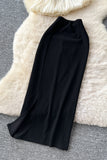 Elegant Pearl-Trim Peplum Skirt Set