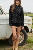 Polka Dot Hooded Sweatshirt