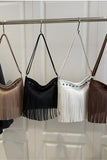 Fringe Crossbody Bag with Stud Detail