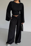 Wide-Sleeve Pants Set
