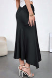 Draped Skirt with Tie Detail