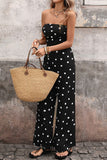 Strapless Polka Dot Jumpsuit