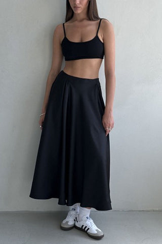 Flowy High-waist A-line Skirt